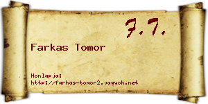 Farkas Tomor névjegykártya